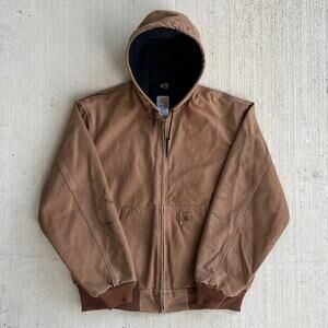 Carhartt J160 BRN brown hooded work wear jacket